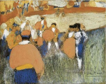 パブロ・ピカソ Painting - アリーナにて 1900 年のキュビズム パブロ・ピカソ